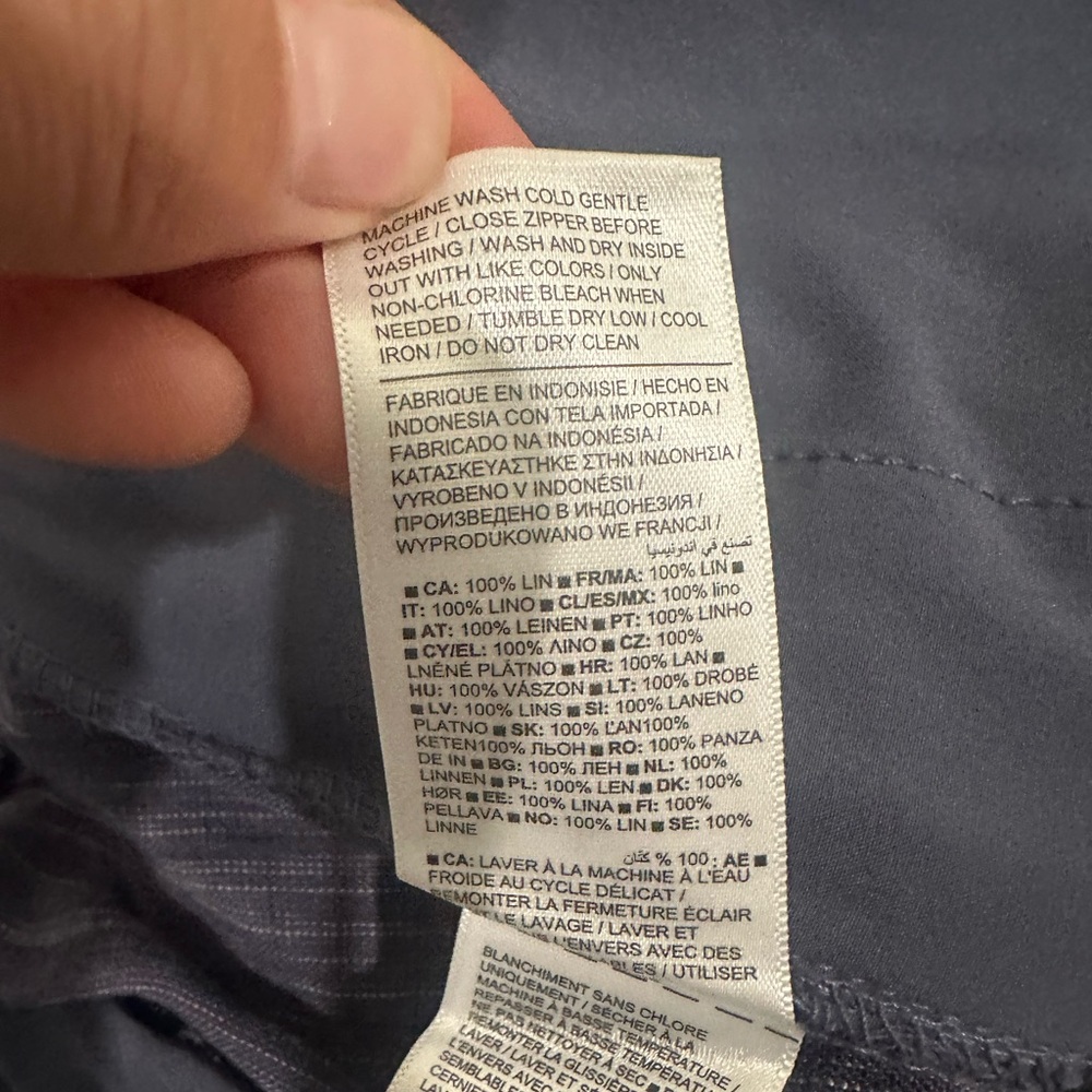 Athleta Women’s Blue Retreat Drawstring Linen Pants Size Large - Picture 9 of 9
